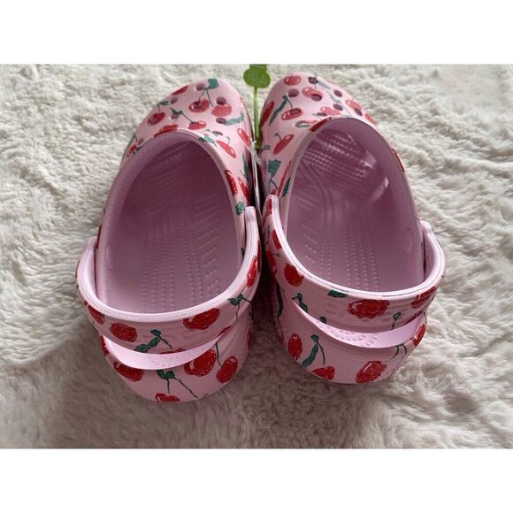 Crocs Classic Fresh Fruits Cherry Cherries Pink Clog 211008-6ZW Women’s Sz 7 NEW - Picture 7 of 11